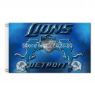 Detroit Lions LOGO WORDMARK HELMET Flag 100D Polyester3x5 FT