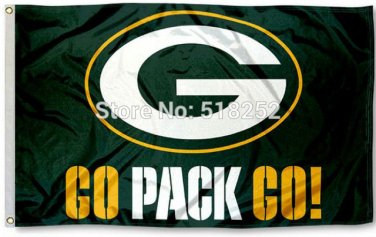 Green Bay Packers Go Pack Go FLAG 150X90CM  3x5 FT
