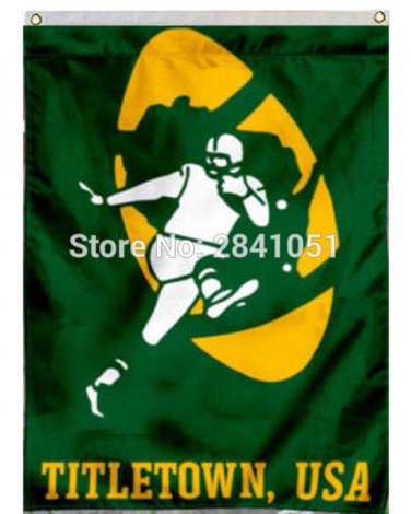 Green Bay Packers Titletown USA Throwback Helmet  Flag 3X5ft