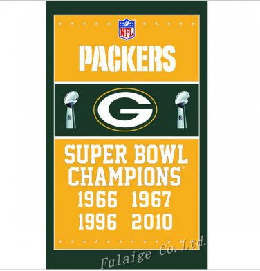 GREEN BAY PACKERS SUPER BOWL CHAMPIONS FLAG 90x150cm