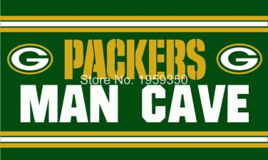 Green Bay Packers Man Cave flag 3ftx5ft Banner 100D Polyester Flag