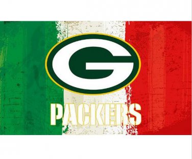 3x5ft Green white red Stripes Green Bay Packers flag