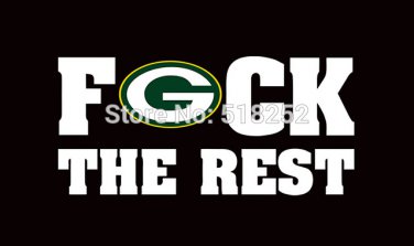 Green Bay Packers f uck the rest Flag Polyester 150X90CM NFL 3x5FT