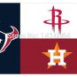 Houston State Fans Texans Rockets Astros Flag 150X90CM 3x5 FT Banner