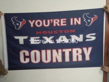 Houston Texans Custom Your Text Flag 3ft x 5ft Polyester Team Banner flag