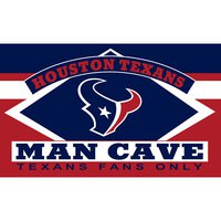 Houston Texans Man Cave 100D Polyester Digital Printing Flags Sleeve metal Grommets 3x5FT