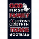 Newest custom Houston Texans flag God First Family flag 3x5 FT