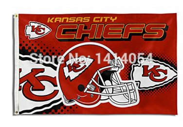 Kansas City Chiefs Helmet logo Flag 150X90CM Banner 100D Polyester3x5 FT
