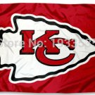 Kansas City Chiefs Large Outdoor KC Flag 3' x 5' Fan Flag Banner brass metal holes