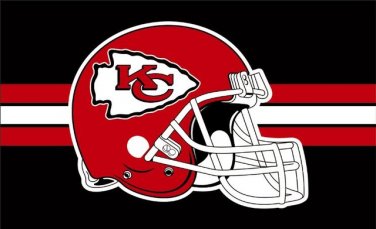 Kansas City Chiefs Helmet flag with lines 90x150cm polyester digital