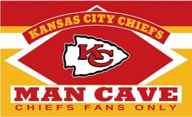 high quality KC kansas city chiefs flag man cave banner 100D 3x5FT
