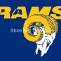 Los Angeles Rams logo with head flag 3FTx5FT Banner 100D Polyester