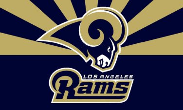 Top design Los Angeles Rams flag 90x150cm polyester banner with 2 Metal Grommets