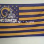 Los Angeles Rams Flag with Star and Stripe 3FTx5FT Banner