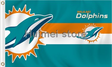 3ft x 5ft Miami Dolphins flag helmet style banner 100D Digital Printing flag