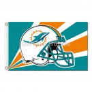 Helmet Design Strip Miami Dolphins Flag Team Champions Fan Banners  Flying 3ft X 5ft