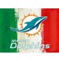 3x5ft Green white red Stripes Miami Dolphins flag new style oil painting style flag