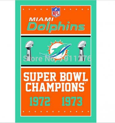 3x5ft Miami Dolphins flags 90x150cm polyester digital print banner