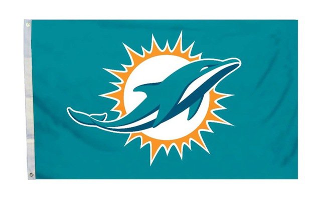 Miami Dolphins Flag 3x5 FT Banner 100D Polyester NFL flag 135, free ...