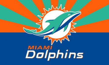 Miami Dolphins flag 90x150cm polyester banner with 2 Metal Grommets