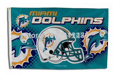 Miami Dolphins flag Helmet Edition banner 3x5ft digital print polyester