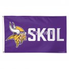 MINNESOTA VIKINGS SKOL Nation American Outdoor Indoor Baseball College Flag 3X5