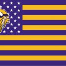Minnesota Vikings with starts and stripes Flag 3ft x 5ft Polyester