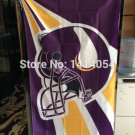 Minnesota Vikings Helmet Flag 150X90CM Banner 100D Polyester3x5 FT flag