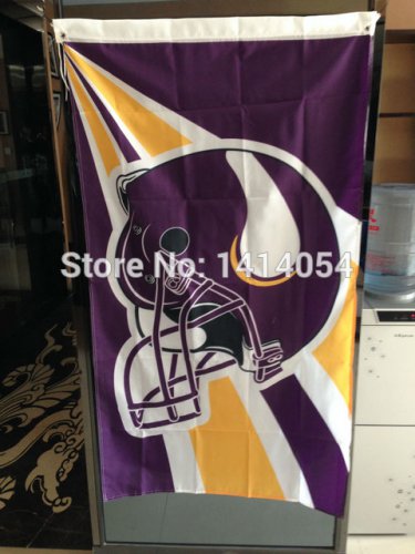 Minnesota Vikings Helmet Flag 150X90CM Banner 100D Polyester3x5 FT flag