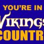 Minnesota Vikings you're in country Flag 3ft x 5ft Polyester Banner 90x150cm