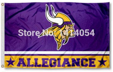 Minnesota Vikings Allegiance Flag 150X90CM Banner 100D Polyester3x5 FT