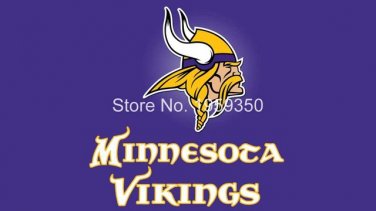Minnesota Vikings Wordmark Flag 3ft x 5ft Polyester Banner flag 90x150cm