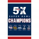 New England Patriots Flag Banner Super Bowl Champions Flags 3x5 Ft
