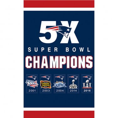 New England Patriots Flag Banner Super Bowl Champions Flags 3x5 Ft