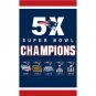 New England Patriots Flag Banner Super Bowl Champions Flags 3x5 Ft