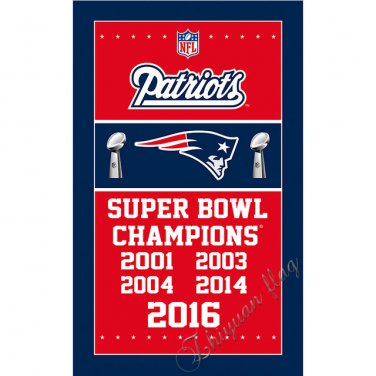 New England Patriots Flag 3X5FT 90x150cm SUPER BOWL CHAMPIONS banner