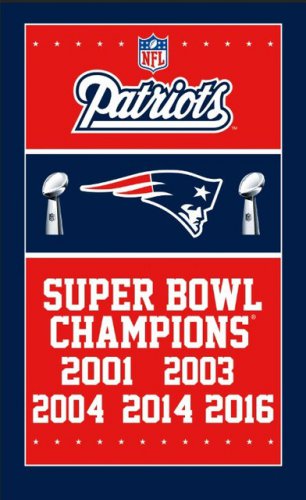 New England Patriots Super Bowl Champion 2017 flag 3FTx5FT
