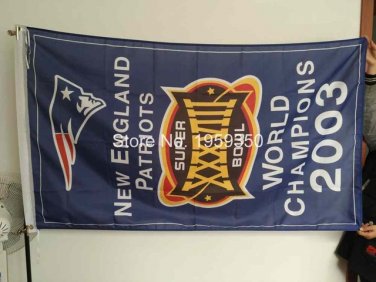 New England Patriots world champions 2003 Flag 3ft x 5ft Polyester banner