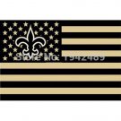 New Orleans Saints flag USA stripe star banner 100D 3X5FT free shipping