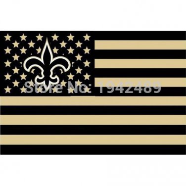New Orleans Saints flag USA stripe star banner 100D 3X5FT free shipping