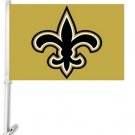 New Orleans Saints car Flag 30x45cm Polyester Banner with plastic flag 3x5 FT
