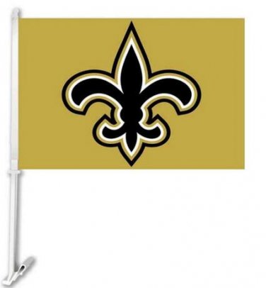New Orleans Saints car Flag 30x45cm Polyester Banner with plastic flag 3x5 FT