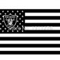 Oakland Raiders US flag with star and stripe 3x5 FT Banner 100D Polyester