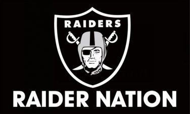 Oakland Raiders Flag 3ft x 5ft Polyester Banner 90x150cm white sleeve RAIDER NATION