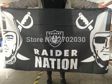 Oakland Raiders Nation Banner Flag Custom Colors World Series 3ft X 5ft