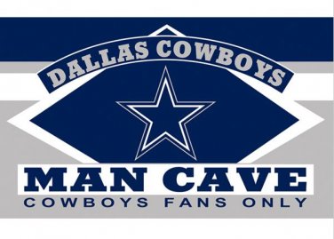 Dallas Cowboys Man Cave Fans Flag Banner Size 3x5FT 90x150CM New Polyester,