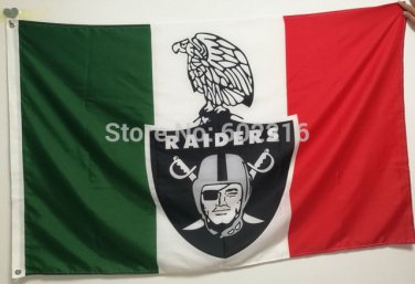 Oakland Mexican Raiders Custom Large Outdoor Flag 3ft x 5ft Football Hockey USA Flag