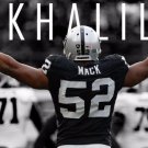 Oakland Raiders number 52 player KHALIL MACK ATTACK polyester 3ftx5ft flag