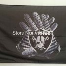 Oakland Raiders Glove 3x5 ft flag 100D Polyester flag 90x150cm