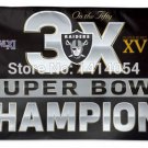 Oakland Raiders Super Bowl 3X Champions flag 150X90CM Banner